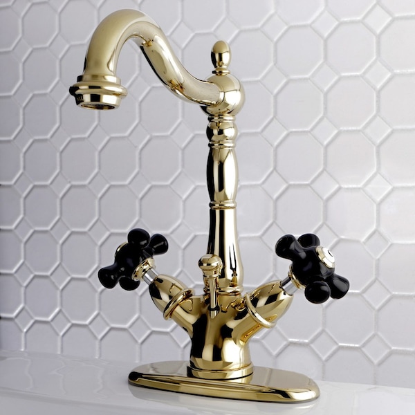 Duchess 2-Handle Bathroom Faucet W/Brass Pop-Up & Cover Plate,Brass